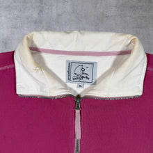 Load image into Gallery viewer, Early 00's Lazy Jacks "Fowey" Classic Pink Cotton 1/4 Zip Pullover Sweatshirt
