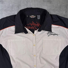 Load image into Gallery viewer, Harley Davidson Womens 2W Plus Shirt Black White Embroidered Y2K Biker
