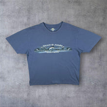 Load image into Gallery viewer, Island Shores "Grand Slammin Island Fishing" Graphic Blue Cotton T-Shirt
