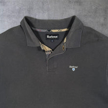 Load image into Gallery viewer, Barbour Mens Polo Shirt XXL XL Grey Faded Tartan Trim Cotton Pique Logo 2XL
