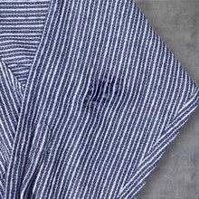 Load image into Gallery viewer, Vintage 90's Cavori "Sporting" Blue White Patterned Striped Long Sleeve Button-Up Shirt
