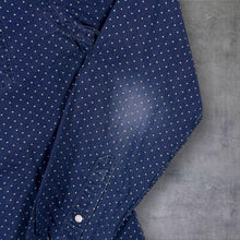 Load image into Gallery viewer, Levi's Navy Blue White Polka Dot Patterned Long Sleeve Cotton Shirt
