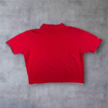 Load image into Gallery viewer, Cotton Traders England Rugby Patch Logo Red Cotton Short Sleeve Polo Shirt
