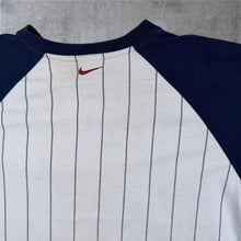 Load image into Gallery viewer, Early 00's Nike USA Navy Blue White Pinstriped Cotton Short Sleeve V-Neck T-Shirt
