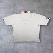 Load image into Gallery viewer, Cotton Traders England Rugby Embroidered Patch Logo White Short Sleeve Polo Shirt
