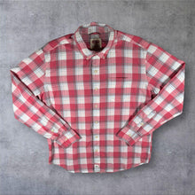 Load image into Gallery viewer, Levi's Shirt Mens M Red Blue Plaid Check Button Down Long Sleeve Two Horse
