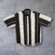 Load image into Gallery viewer, Vintage 90s Wrangler Western Shirt L Aztec Southwestern Stripe Short Sleeve
