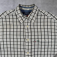 Load image into Gallery viewer, Vintage Tommy Jeans Hilfiger Plaid Check Long Sleeve Cotton Flannel Shirt
