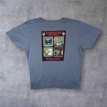 Load image into Gallery viewer, Weird Fish "Stephfin King" Parody Spellout Graphic Blue T-Shirt
