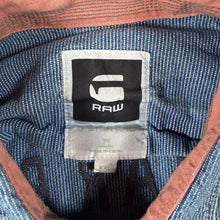 Load image into Gallery viewer, G-Star Raw Faded Blue Denim Spellout Graphic Streetwear Long Sleeve Shirt
