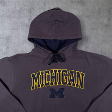 Load image into Gallery viewer, Colosseum "Michigan" Wolverines Embroidered College Spellout Grey Hoodie

