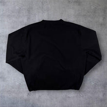 Load image into Gallery viewer, Adidas Embroidered Mini Logo Black Fleece Mock Neck Sweatshirt

