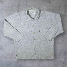 Load image into Gallery viewer, Vintage Stratum Company Shirt Mens XL XXL Grey Textured Boxy 90s Long Sleeve
