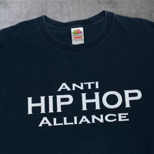 Load image into Gallery viewer, Anti Hip Hop Alliance Music Spellout Graphic Black T-Shirt
