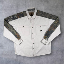 Load image into Gallery viewer, Mossy Oak Open Range Mens L Shirt Camo Hunting Woodland Button Up 100% Cotton

