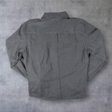 Load image into Gallery viewer, Early 00's Lee Classic Grey Black Striped Long Sleeve Cotton Shirt
