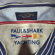 Load image into Gallery viewer, Paul &amp; Shark Yachting Mens Shirt Size 41 L Navy Stripe Cotton Button Down
