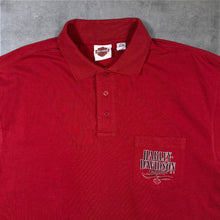 Load image into Gallery viewer, Vintage Harley Davidson (2005) "Riyadh" Saudi Arabia Biker Tourist Red Polo Shirt
