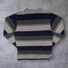 Load image into Gallery viewer, Vintage 90's Polo Ralph Lauren Rugby Shirt L Striped Navy Green Grey Long Sleeve
