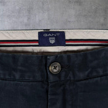 Load image into Gallery viewer, GANT Classic Navy Blue Cotton Regular Fit Chino Trousers
