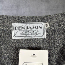 Load image into Gallery viewer, Vintage Benjamin Argyle V Neck Jumper Grey Green Made in UK Mens M
