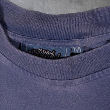 Load image into Gallery viewer, Early 00's Weird Fish Chainsaw Cartoon Graphic Faded Blue Cotton T-Shirt
