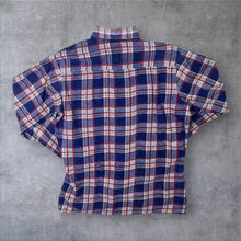 Load image into Gallery viewer, Vintage Lafayette Blue Red Plaid Check Long Sleeve Cotton Flannel Shirt
