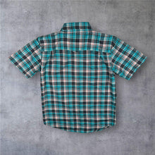 Load image into Gallery viewer, Marmot Mens M Plaid Shirt Teal Short Sleeve Hiking Outdoor Gorpcore Check

