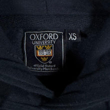 Load image into Gallery viewer, Oxford University College Logo Spellout Souvenir Navy Blue Pullover Hoodie
