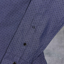 Load image into Gallery viewer, CK Calvin Klein Jeans Blue Patterned Long Sleeve Button-Down Cotton Shirt
