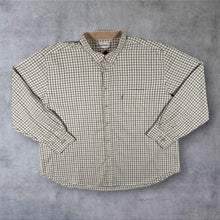 Load image into Gallery viewer, Barbour Mens 5XL Check Shirt Cream Navy Green Long Sleeve Button Down Country

