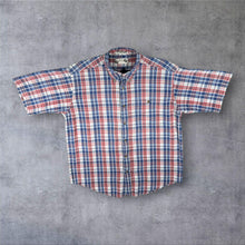 Load image into Gallery viewer, Vintage Orvis Shirt L 90s Red Blue Plaid 100% Cotton Short Sleeve

