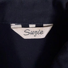 Load image into Gallery viewer, Vintage Suzie Black Cotton Western Chore Jacket Boxy Workwear Medium
