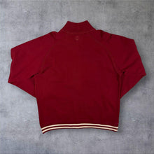 Load image into Gallery viewer, Timberland XL Full Zip Sweatshirt Burgundy Varsity College Y2K Track Jacket
