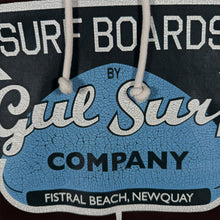 Load image into Gallery viewer, Gul Surf Co. Surf Boards Surfer Spellout Graphic Brown Pullover Hoodie
