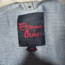 Load image into Gallery viewer, Etienne Ozeki Vintage Y2K Blue Denim Worker Jacket Shirt M Utility Strap 00s
