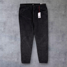 Load image into Gallery viewer, BDG Urban Outfitters Corduroy Mom Trousers W34 L34 Black High Waist 34 x 32
