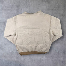 Load image into Gallery viewer, Vintage Cream Quarter Zip Fleece Pullover Retro Outdoor Sweatshirt XL
