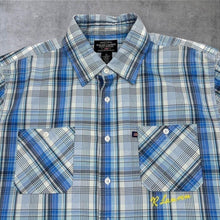 Load image into Gallery viewer, Ralph Lauren Jeans Co Shirt Mens XL Blue Plaid Y2K Double Pocket Short Sleeve
