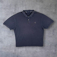 Load image into Gallery viewer, GANT Faded Navy Blue Embroidered Mini Logo Short Sleeve Polo Shirt
