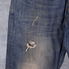 Load image into Gallery viewer, Superdry Washed Blue Denim Distressed Style Straight Leg Cotton Jeans
