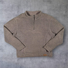 Load image into Gallery viewer, Weird Fish Macaroni 1/4 Zip Jumper Womens XL Taupe Brown Textured Knit Pullover
