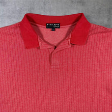 Load image into Gallery viewer, Vintage Faldo By Pringle Red Patterned Cotton Golf Short Sleeve Polo Shirt

