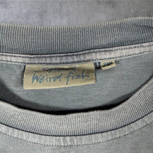 Load image into Gallery viewer, Early 00's Weird Fish Hunting Cartoon Novelty Graphic Faded Grey T-Shirt
