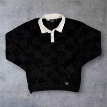 Load image into Gallery viewer, WeSC Wasted Youth Mens L Towelling Jacquard Rugby Polo Sweatshirt Streetwear
