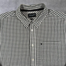 Load image into Gallery viewer, Wrangler Western Black Grey White Plaid Check Long Sleeve Cotton Shirt
