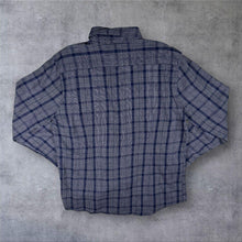 Load image into Gallery viewer, Barbour Inverbeg Shirt L Navy Glen Check Flannel Tailored Fit Cotton Mens

