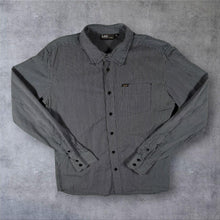 Load image into Gallery viewer, Early 00's Lee Classic Grey Black Striped Long Sleeve Cotton Shirt
