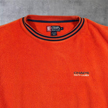 Load image into Gallery viewer, Vintage Chaps Ralph Lauren Fleece Sweatshirt XL Orange 90s Y2K Varsity Crewneck
