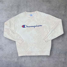 Load image into Gallery viewer, Champion Classic Big Logo Spellout Tie Dye Crewneck Sweatshirt
